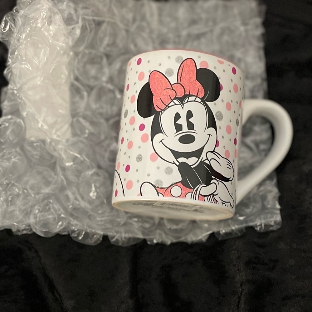 Disney Minnie Mouse Mug Pink White - Picture 5 of 8